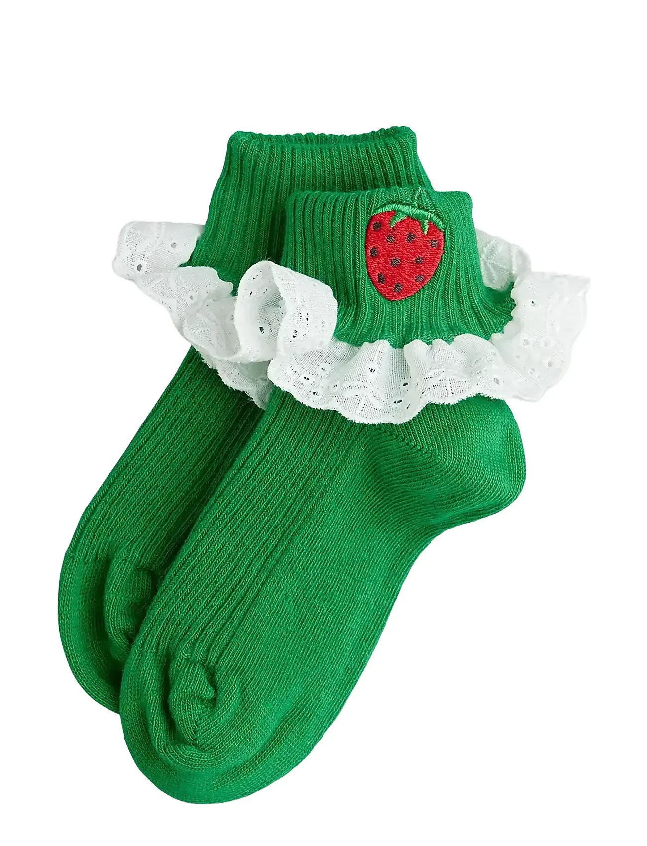 MINI RODINI Strawberry Emb Strickjacke 1-Pack Socken Grün - 28/31 - Kinder