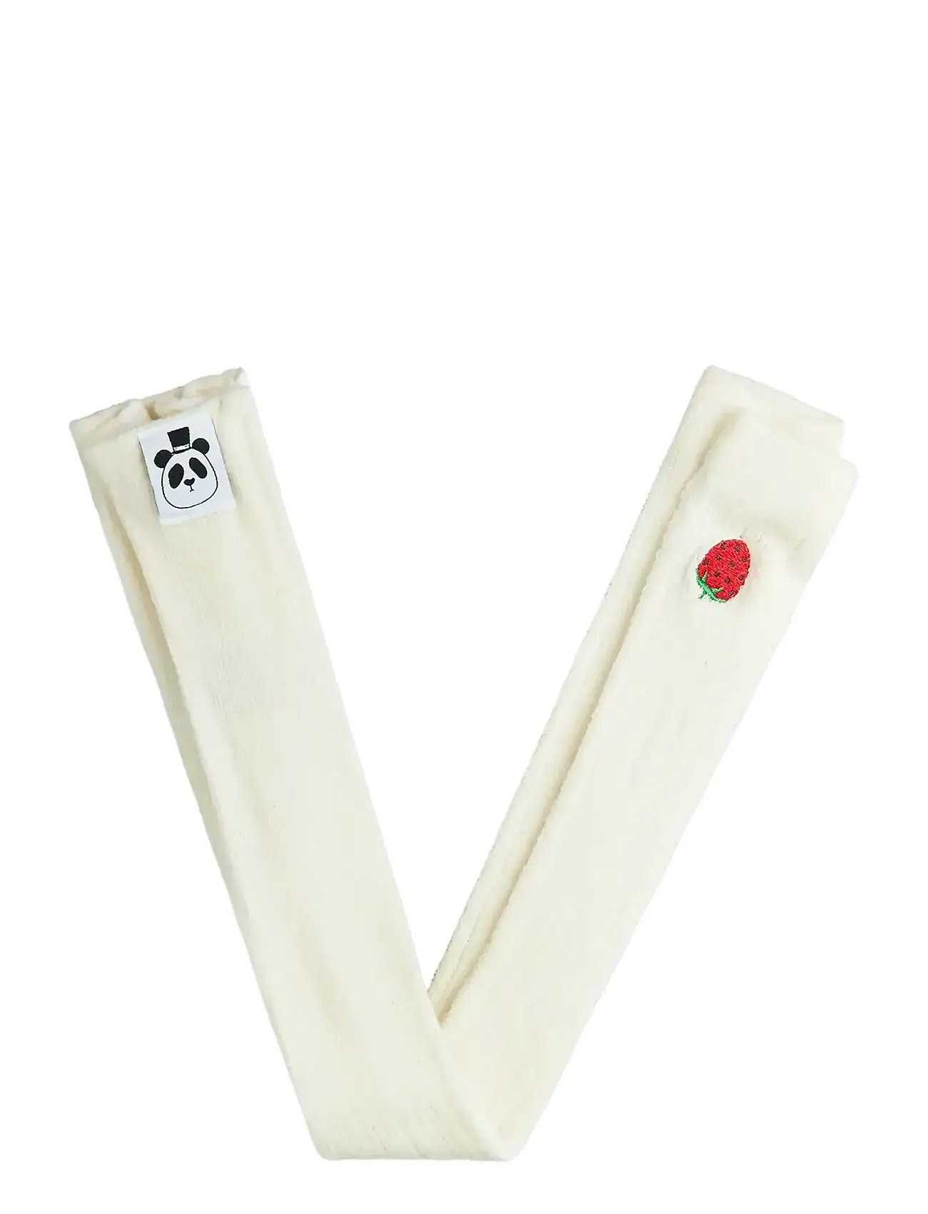 Mini Rodini Strawberry Pointelle Leggings 1-Pack, 80/86, White, Underdele > Leggings, Børn