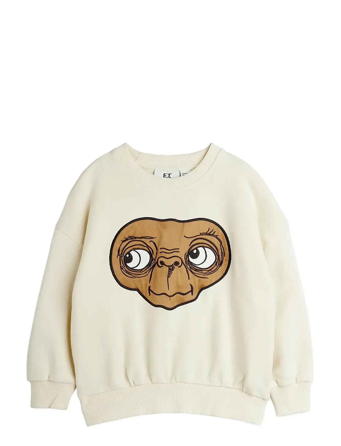 Mini Rodini E.t Application Sweatshirt, 140/146, Cream, Sweatshirts & Hættetrøjer > Sweatshirts, Børn