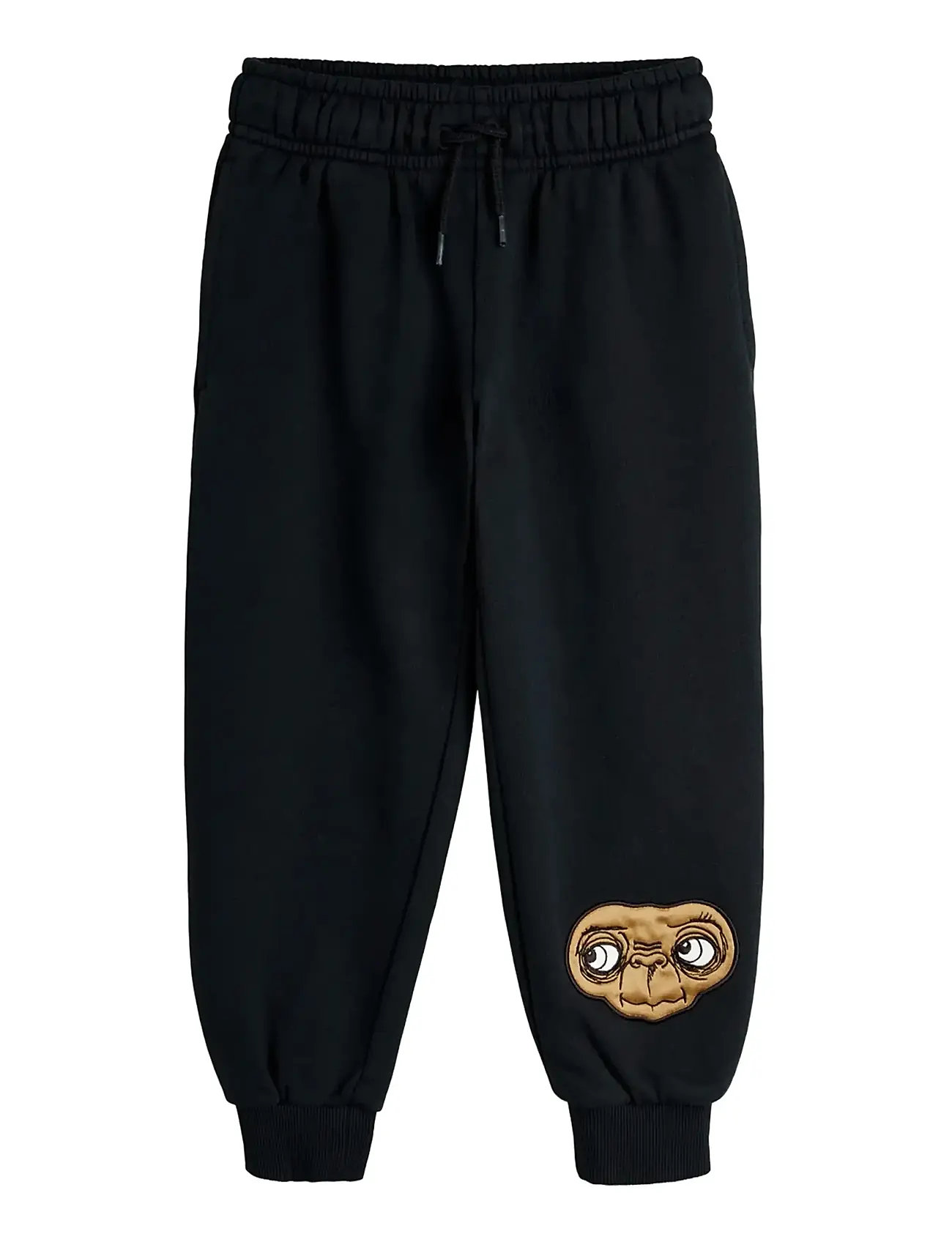 Mini Rodini E.t Application Sweatpants, 104/110, Black, Underdele > Joggingbukser, Børn