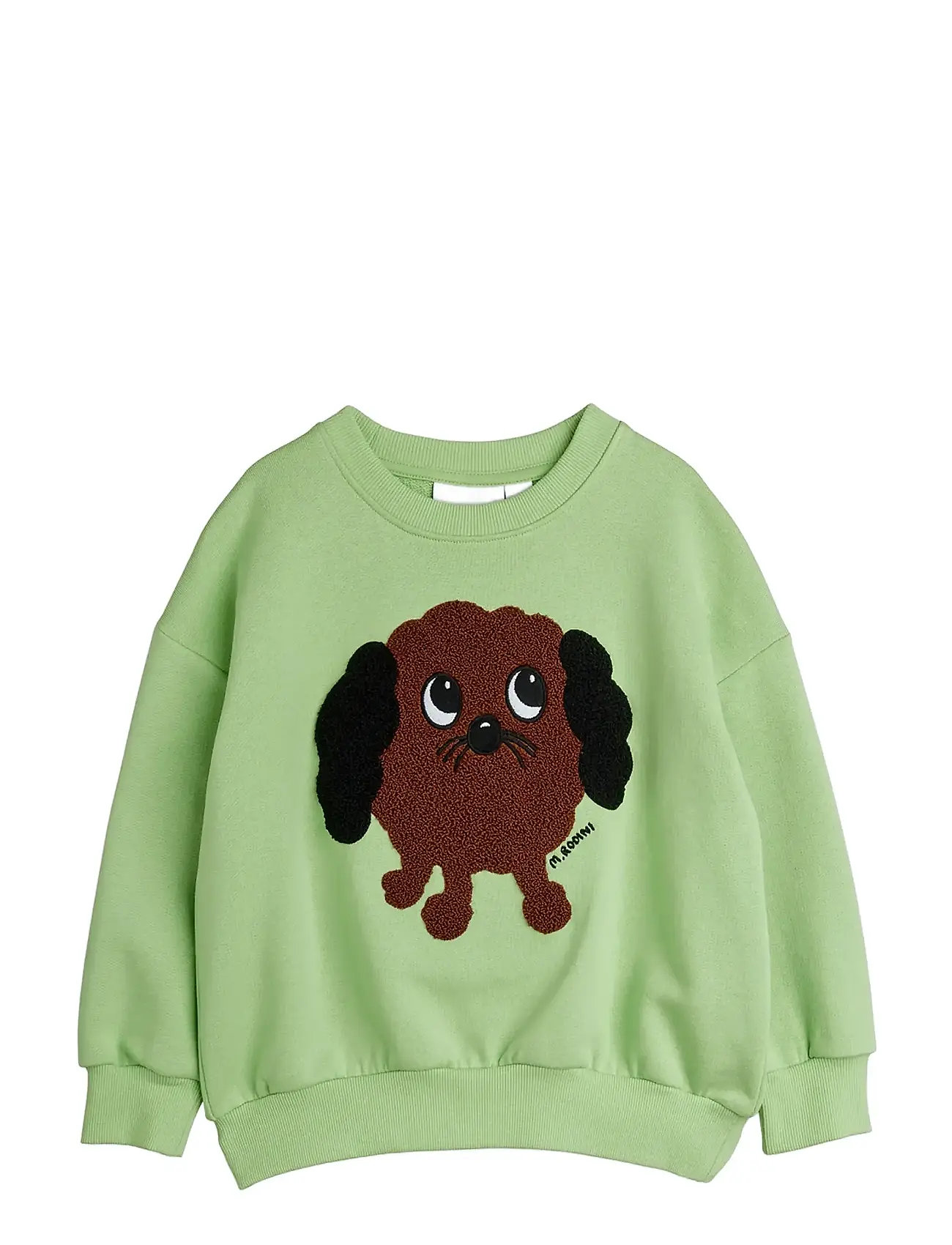 Mini Rodini Doggie Chenille Sweatshirt, 116/122, Green, Sweatshirts & Hættetrøjer > Sweatshirts, Børn
