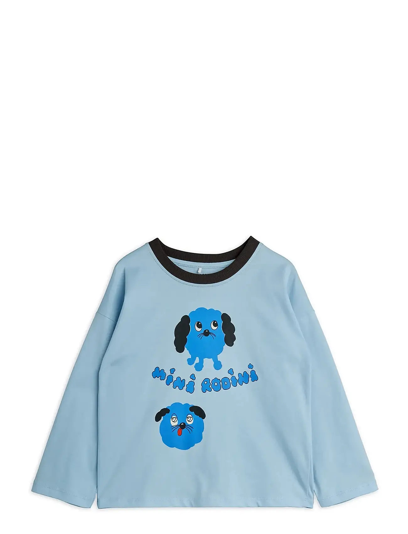 Mini Rodini Doggies Sp Ls Tee, 80/86, Blue, T-Shirts > Langærmede T-shirts, Børn