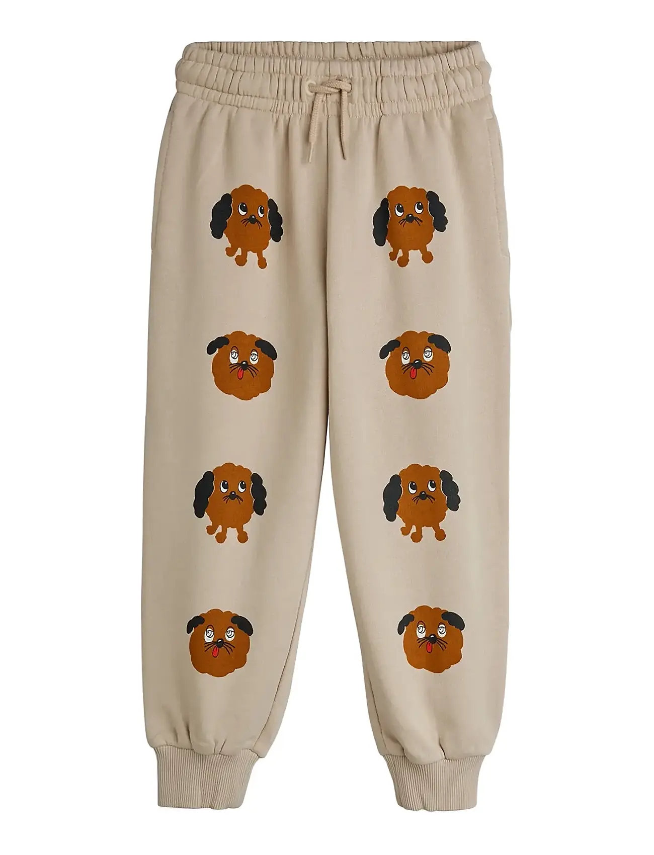 Mini Rodini Doggies Sp Sweatpants, 56/62, Beige, Underdele > Joggingbukser, Børn