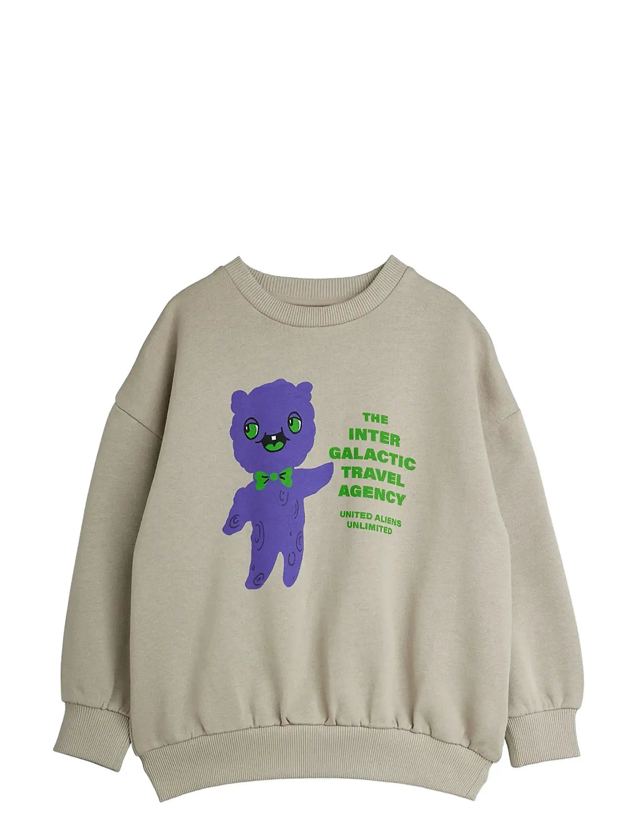 Mini Rodini Alien Travel Agency Sp Sweatshirt, 128/134, Grey, Sweatshirts & Hættetrøjer > Sweatshirts, Børn