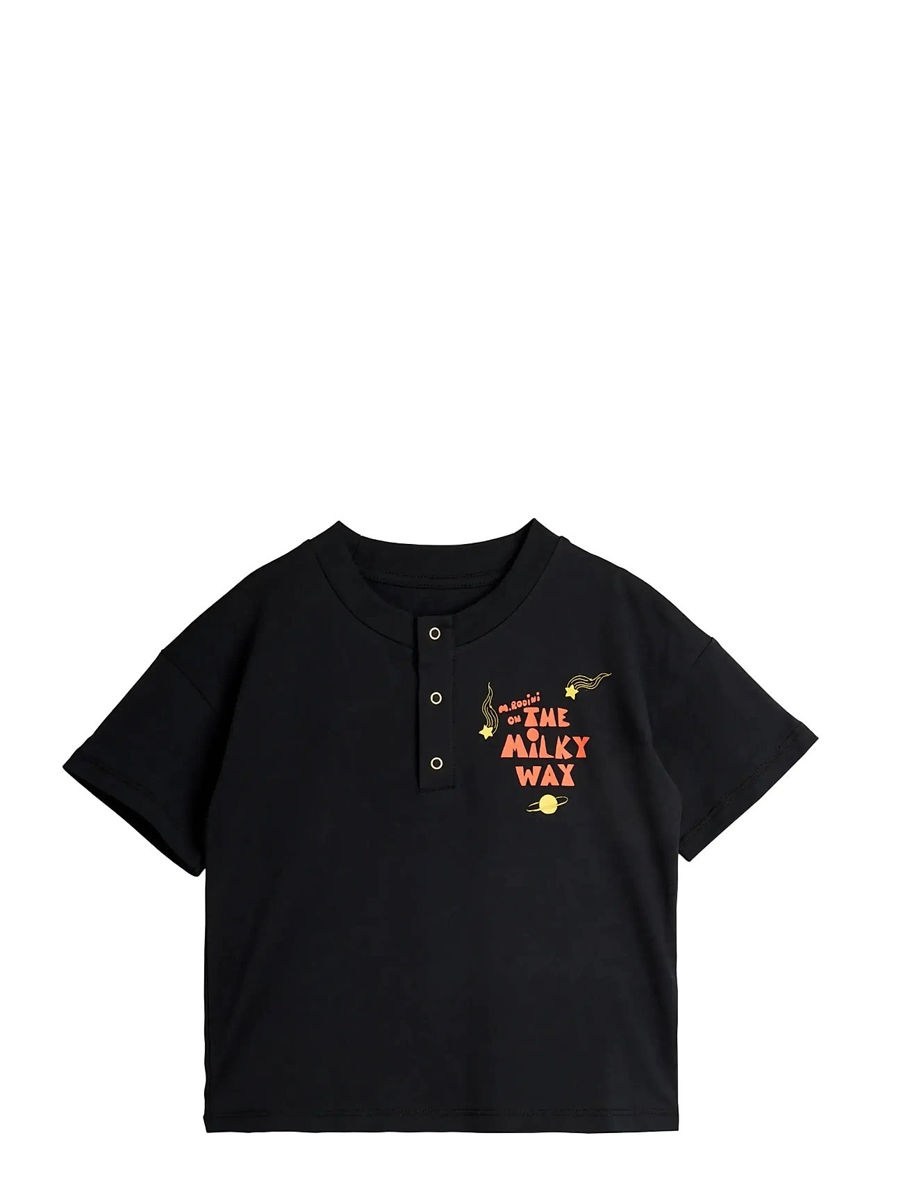 Mini Rodini The Milky Way Sp Ss Grandpa, 92/98, Black, T-Shirts > Kortærmede, Børn