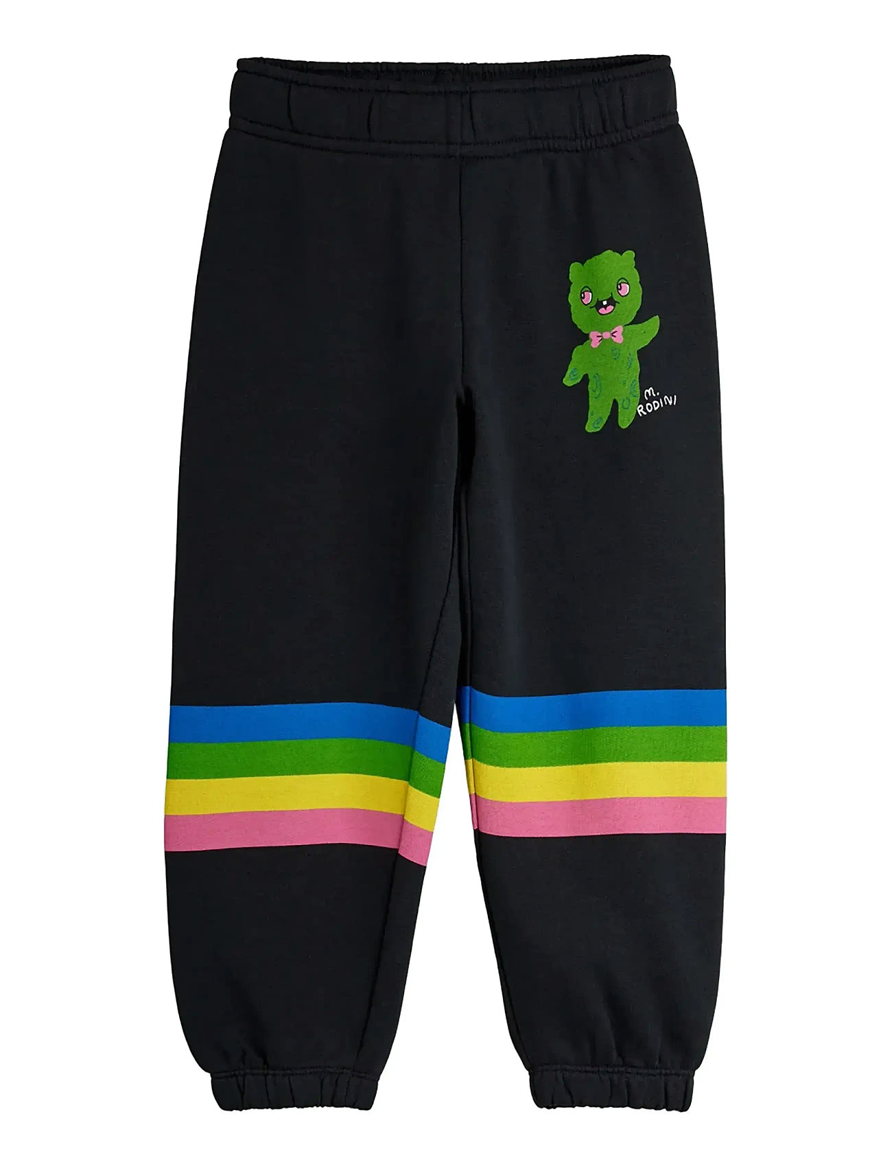 Mini Rodini Alien Stripe Sp Sweatpants, 128/134, Black, Sweatshirts & Hættetrøjer > Sweatshirts, Børn