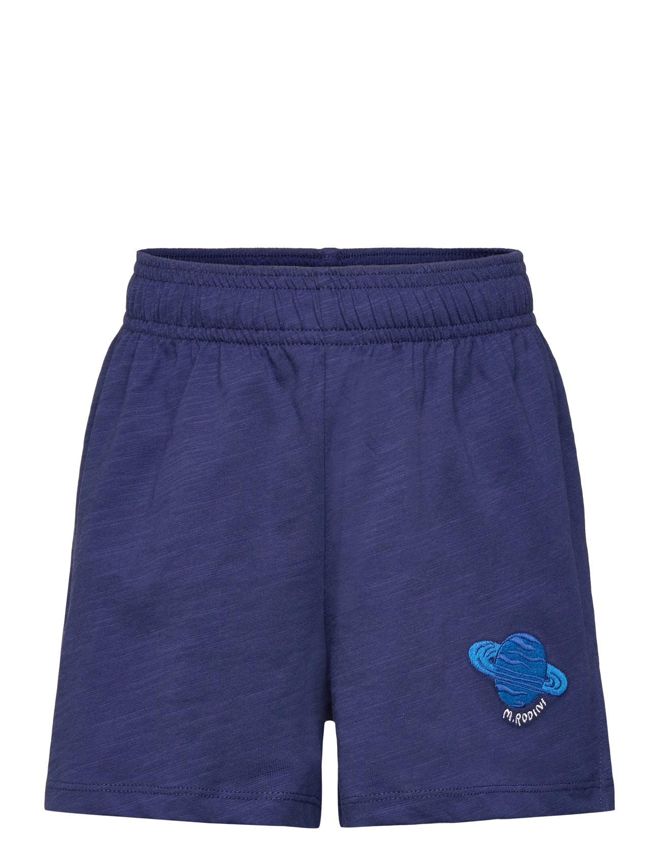Mini Rodini Planet Emb Shorts, 140/146, Blue, Shorts > Svedeshorts, Børn