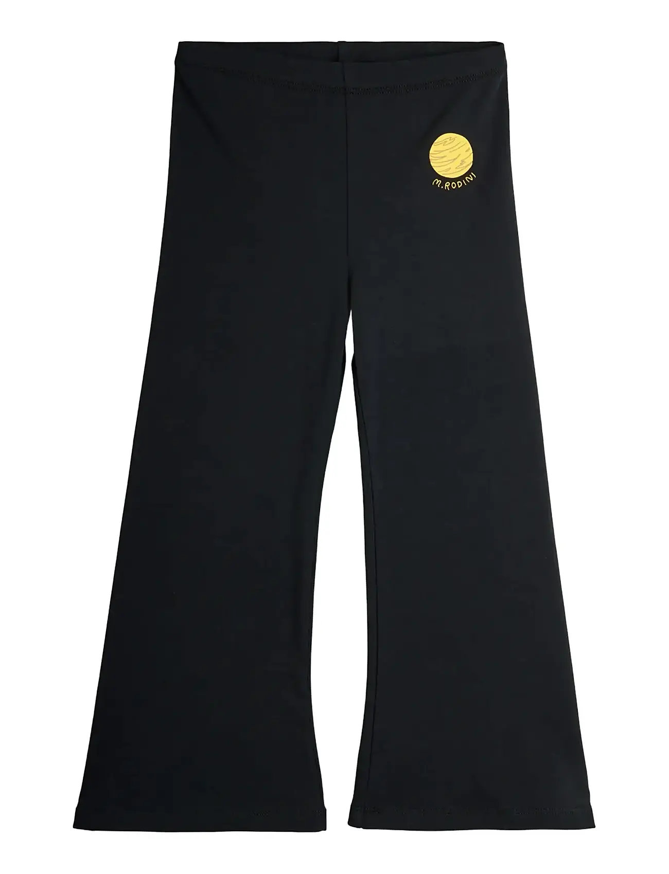 Mini Rodini Planet Sp Flared Trousers, 104/110, Black, Underdele > Bukser, Børn
