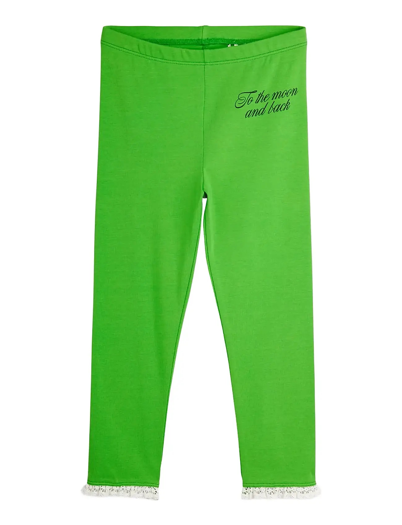 Mini Rodini To The Moon Sp Frill Leggings, 116/122, Green, Underdele > Leggings, Børn