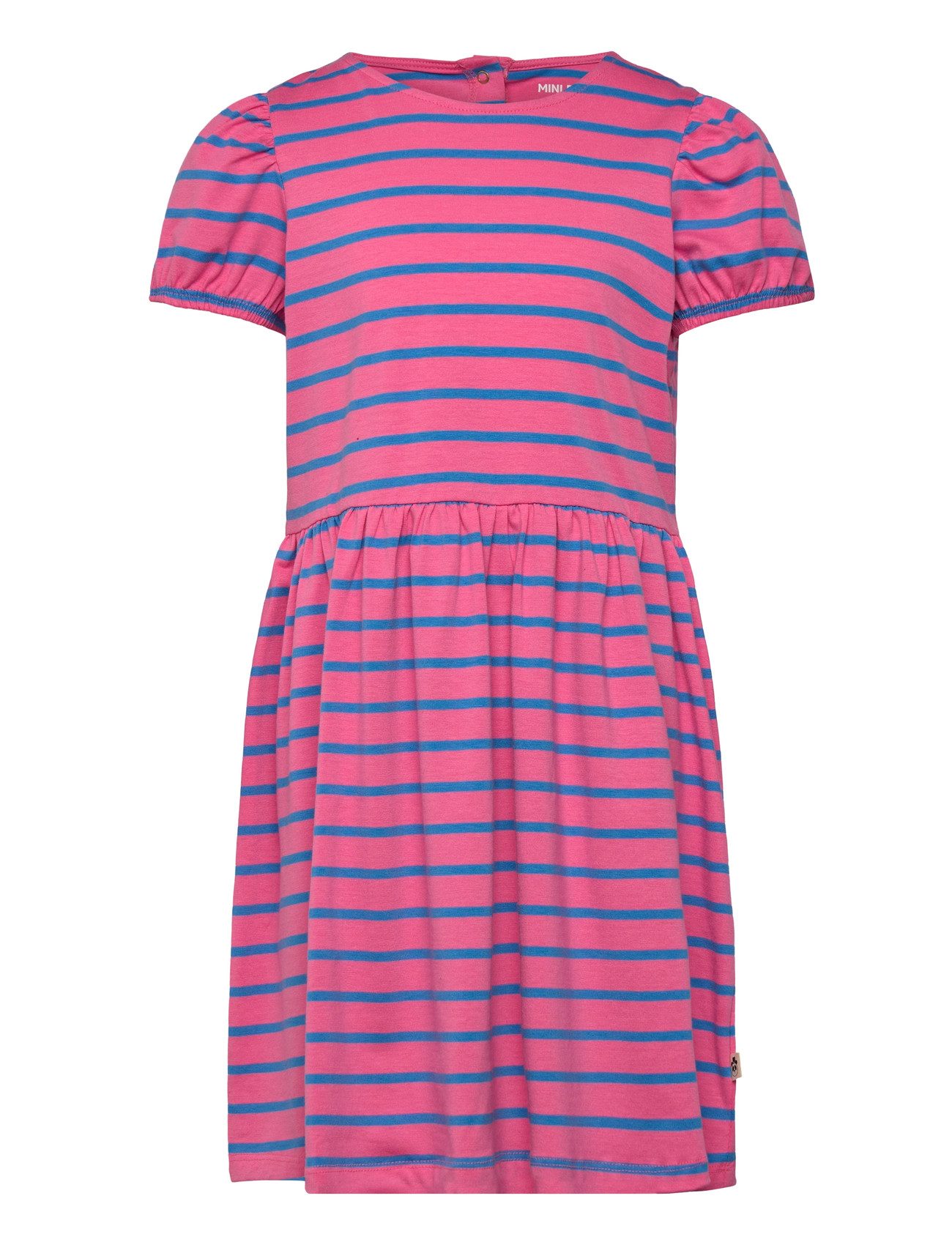 Mini Rodini Stripe Yd Ss Dress, 128/134, Pink, Fritidskjoler > Kortærmede Fritidskjoler, Børn