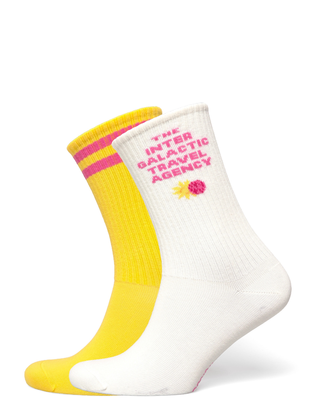 Mini Rodini Intergalactic 2-Pack Socks, 20/23, Yellow, Sokker & Strømpebukser > Sokker, Børn