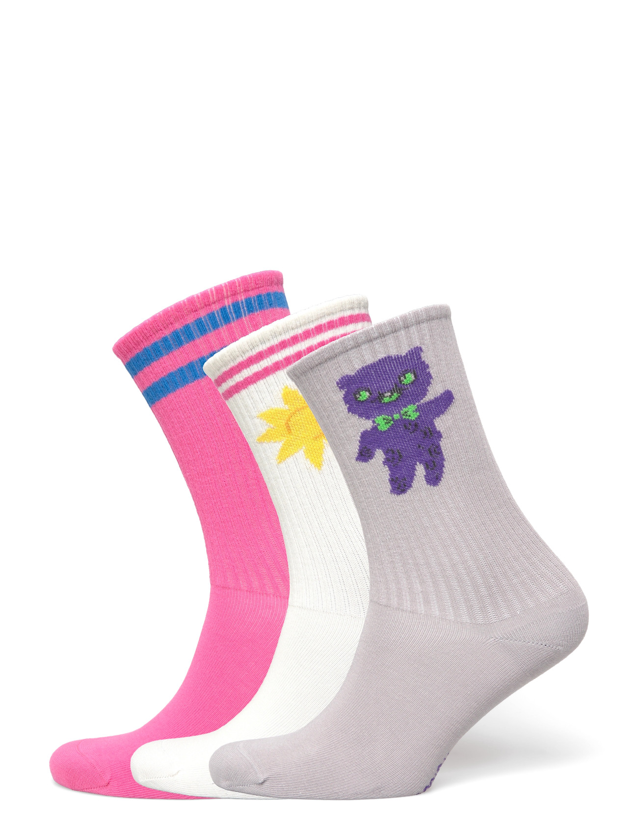 Mini Rodini Alien 3-Pack Socks, 32/35, Multi/patterned, Sokker & Strømpebukser > Sokker, Børn