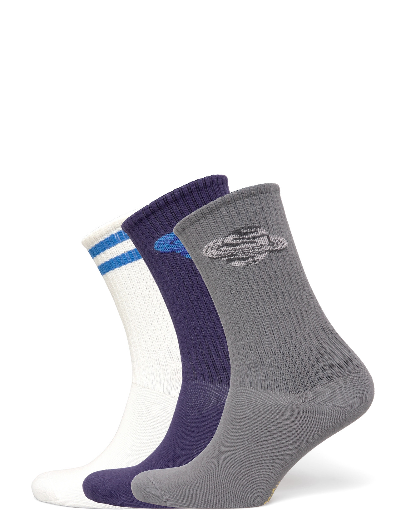 Mini Rodini Planet 3-Pack Socks, 20/23, Multi/patterned, Sokker & Strømpebukser > Sokker, Børn