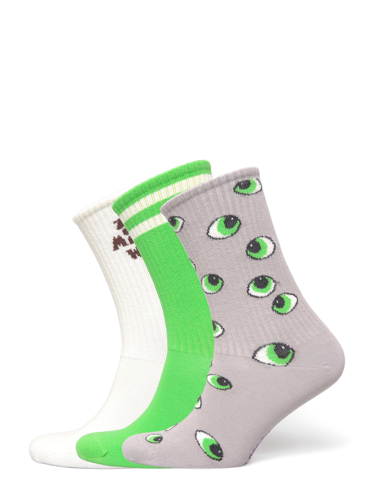 Mini Rodini Eyes 3-Pack Socks, 36/39, Multi/patterned, Sokker & Strømpebukser > Sokker, Børn