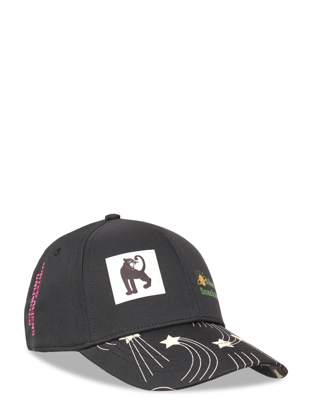 Mini Rodini Snack Attack Emb Cap, 48/50, Black, Hovedbeklædning > Kasketter, Børn