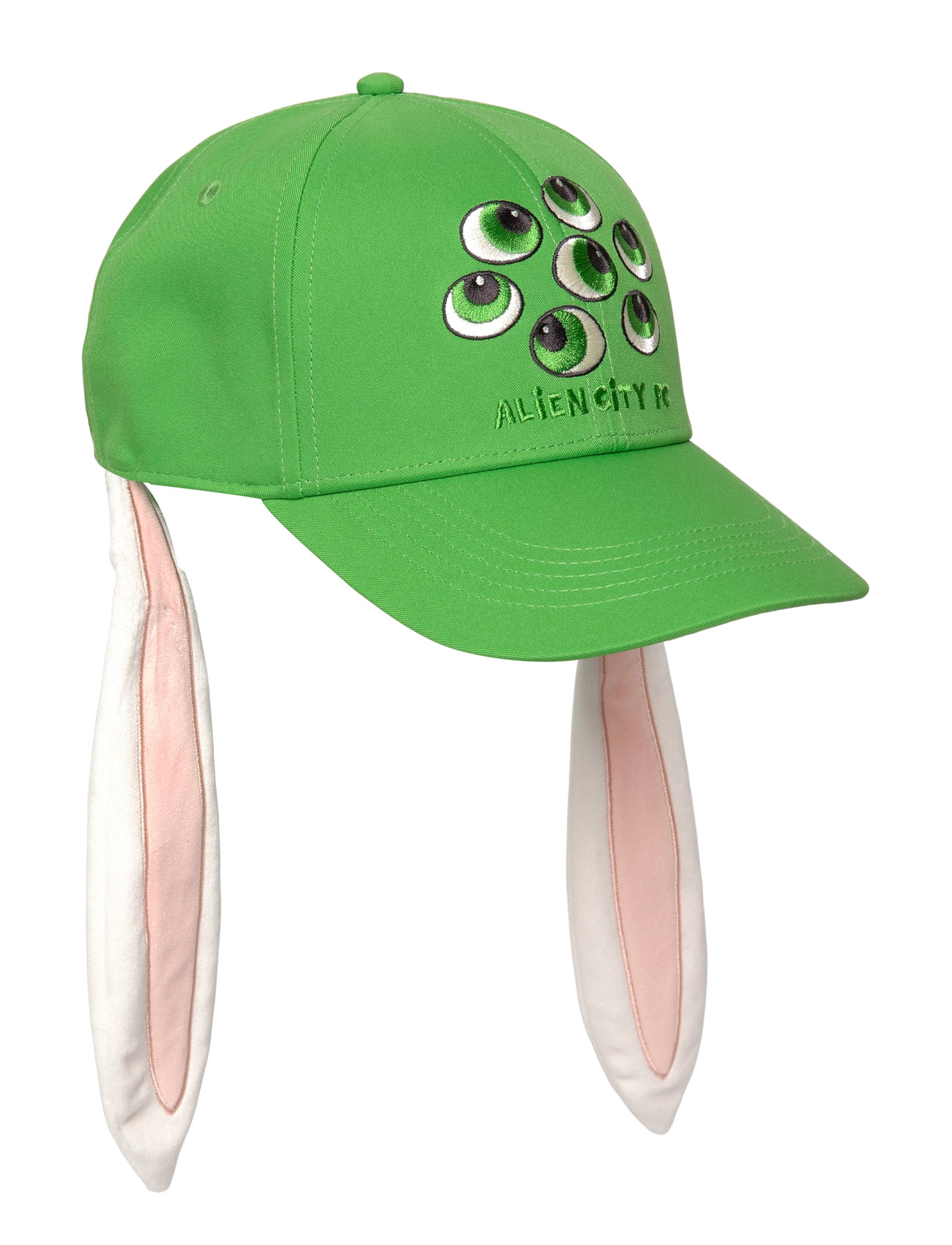 Mini Rodini Aliens Unlimited Rabbit Ear Cap, 52/54, Green, Hovedbeklædning > Kasketter, Børn