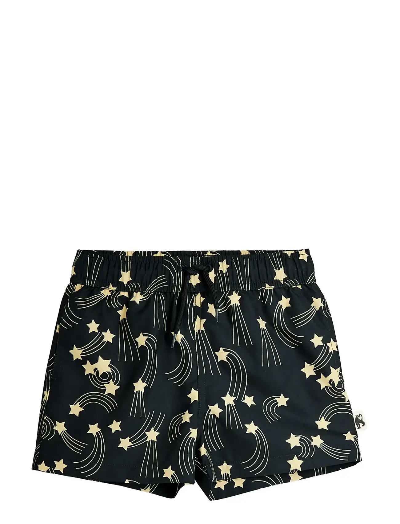 Mini Rodini Starfall Aop Swim Shorts, 140/146, Black, Badetøj > Badeshorts, Børn