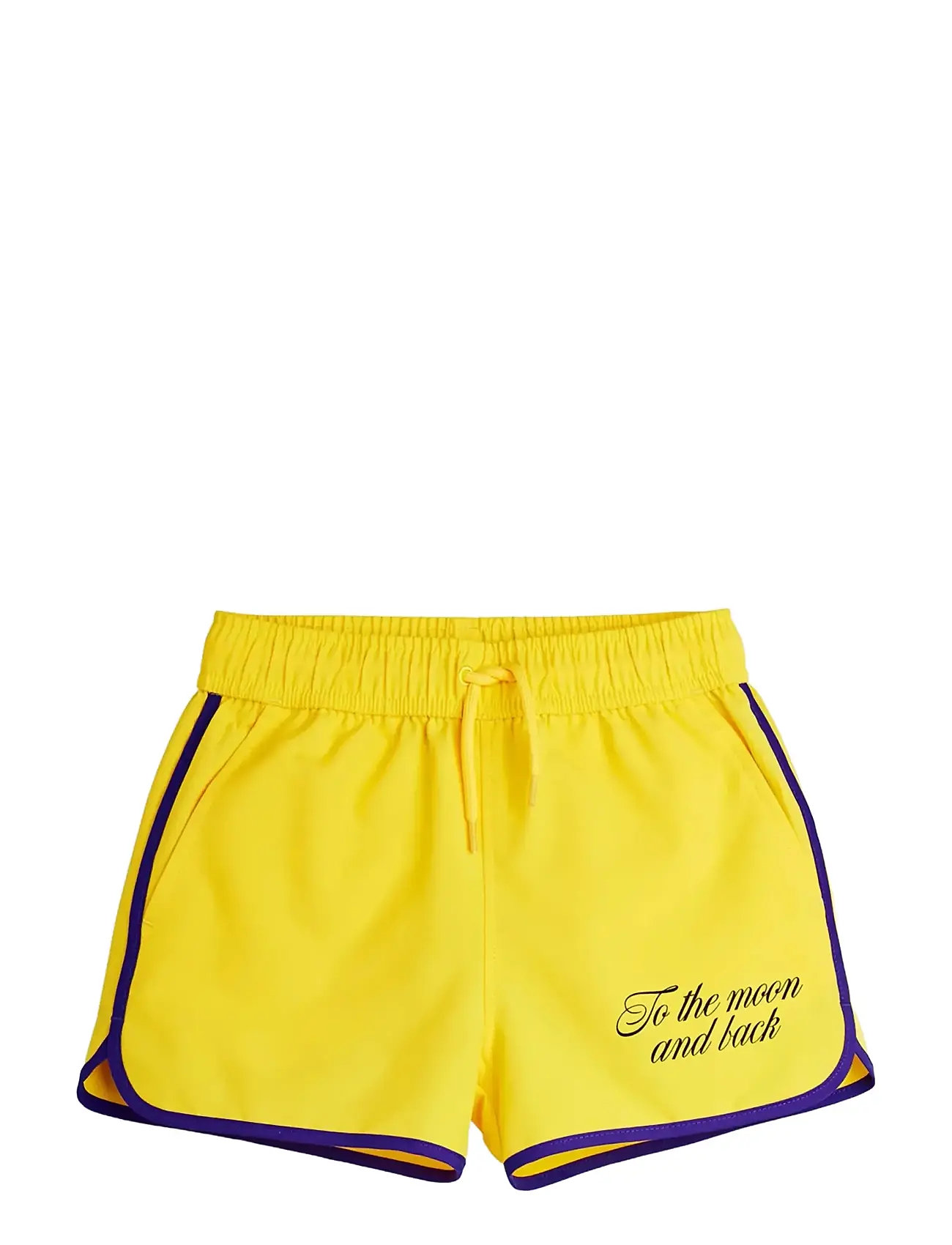Mini Rodini To The Moon Sp Swimshorts, 140/146, Yellow, Badetøj > Badeshorts, Børn