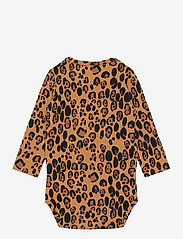 Mini Rodini - Basic leopard ls body - pattern long-sleeved bodies - beige - 1