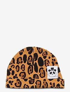 Basic leopard baby beanie - chapeaux pour bébés - beige