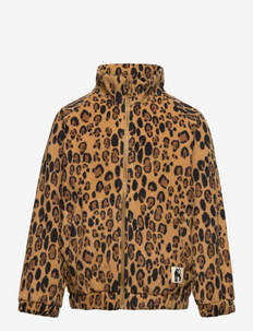 Leopard fleece jacket - fleecejacka - beige