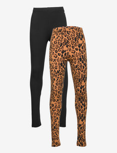 Basic leopard leggings 2-pack - underdeler - multi