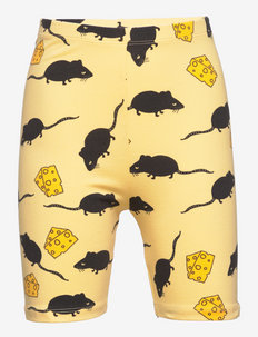 Mouse aop bike shorts - chino stila bikses - yellow