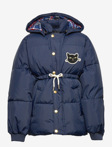 Cat patch puffer jacket - gewatteerde jassen - navy