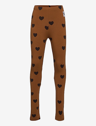 Basic hearts leggings TENCEL™ - leginsy - brown