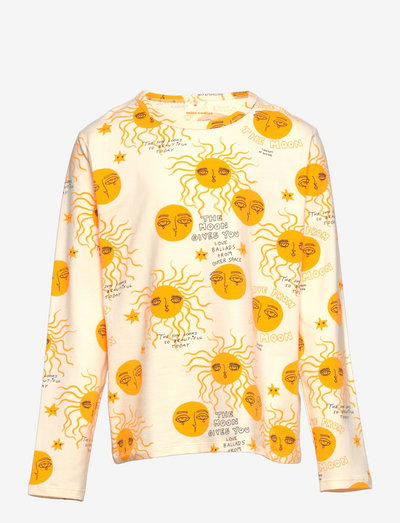 Moon and sun ls tee - langermet t-skjorte med mønster - yellow