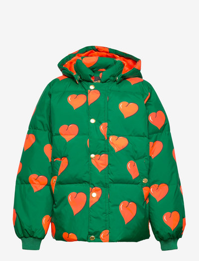Hearts puffer jacket - wyściełana kurtka - green