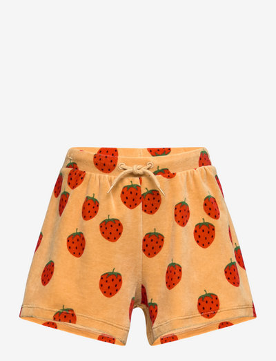 Strawberries velour aop shorts - sweatshorts - beige