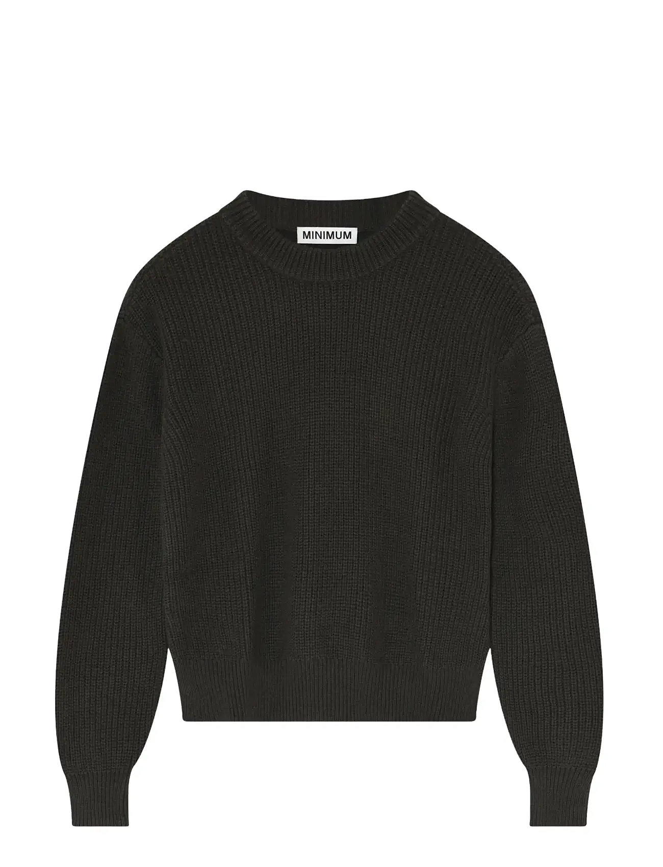 MINIMUM Mikala Jumper G006 Gots Schwarz - L - Damen