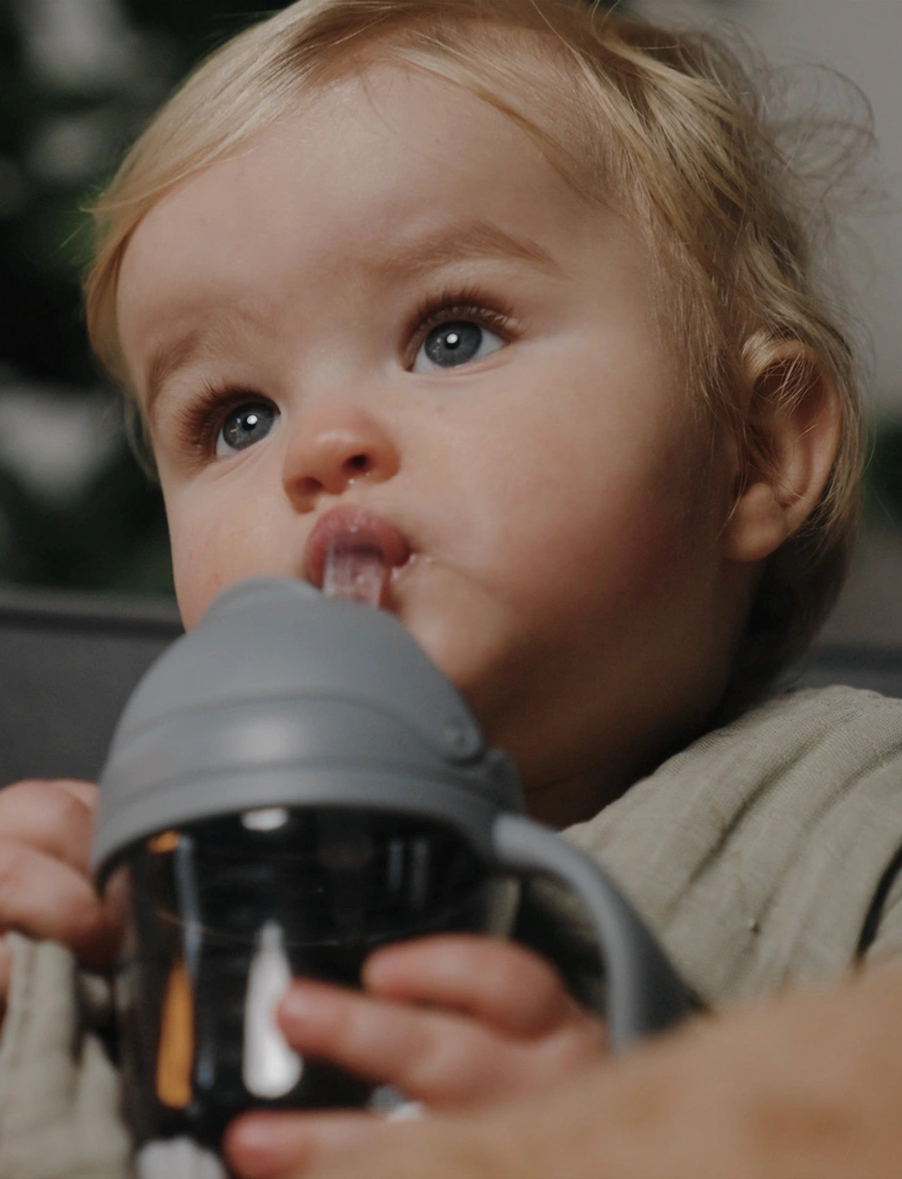 Mininor Straw Bottle Tritan, 6 M, Grey, Babyflasker Og Tilbehør > Babyflasker, Børn