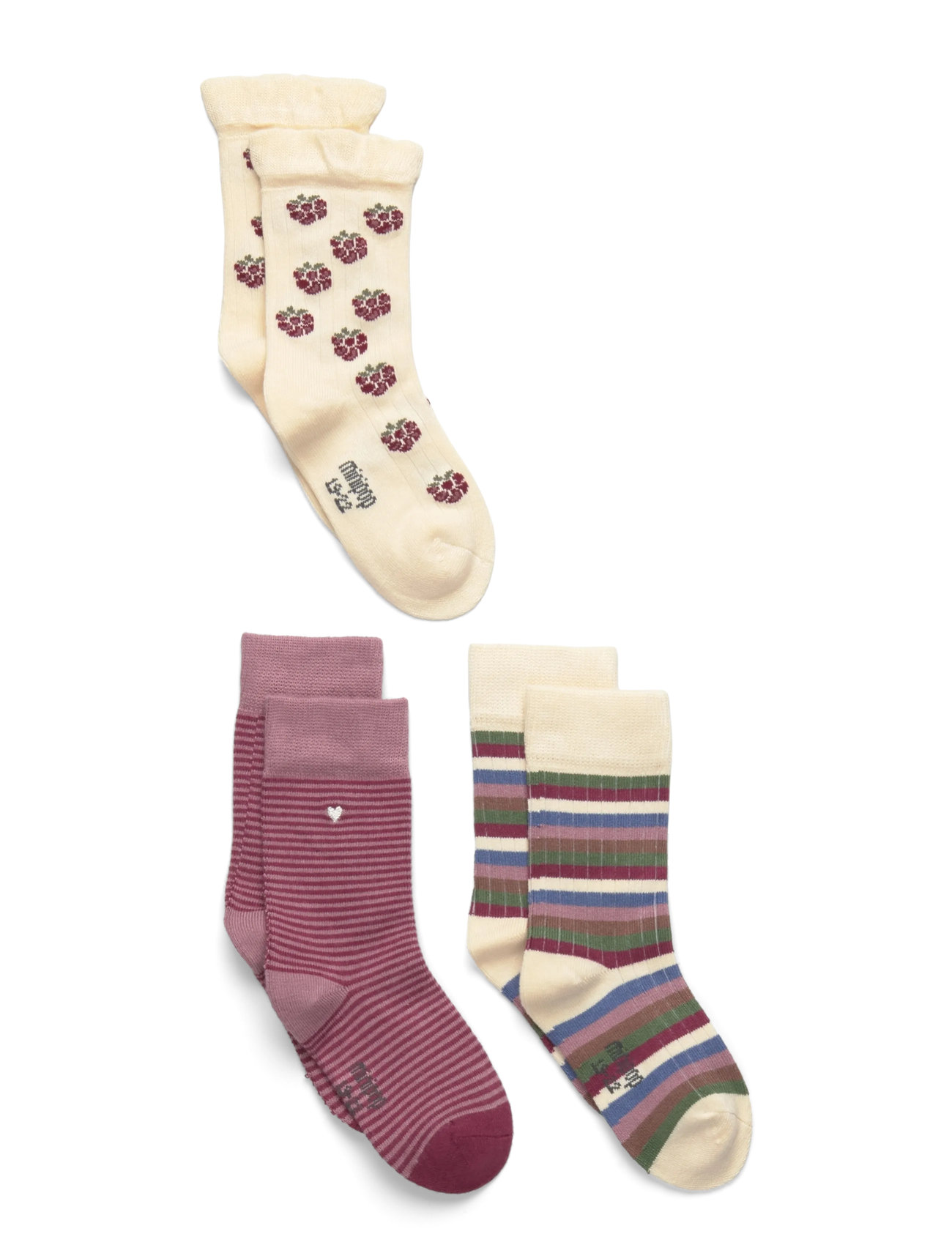 minipop Minipop Season Bamboo Socks 3 Pcs, 19/22, Cream, Sokker & Strømpebukser > Sokker, Børn