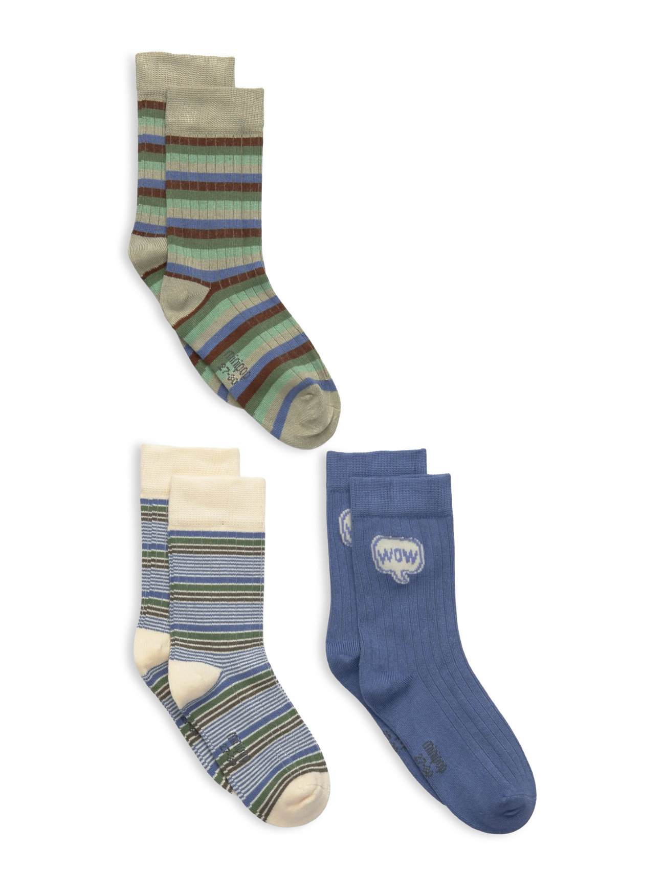 minipop Minipop Season Bamboo Socks 3 Pcs, 19/22, Multi/patterned, Sokker & Strømpebukser > Sokker, Børn
