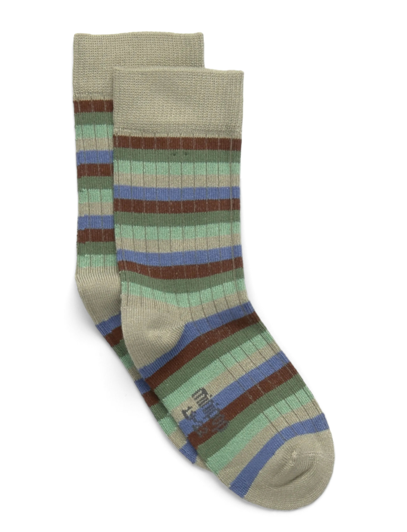 minipop Minipop Bamboo Multi Stripe Socks, 31/34, Green, Sokker & Strømpebukser > Sokker, Børn