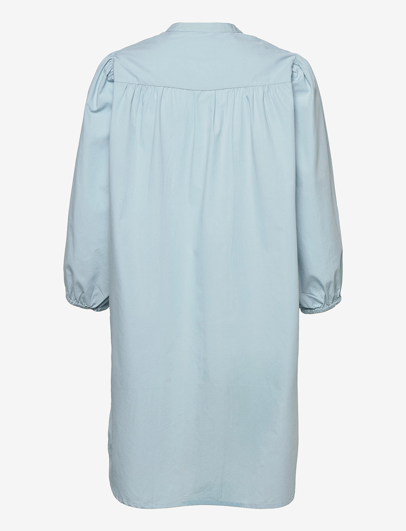 powder blue shirt dress