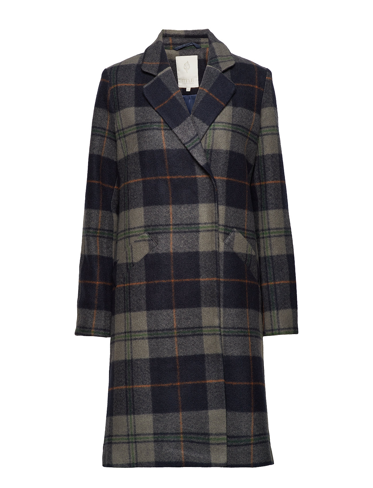 Kaiya Jacket Wollen Jas Lange Blauw Minus minus kopen in de aanbieding Kaiya Jacket Wollen Jas Lange Blauw Minus minus kopen in de aanbieding