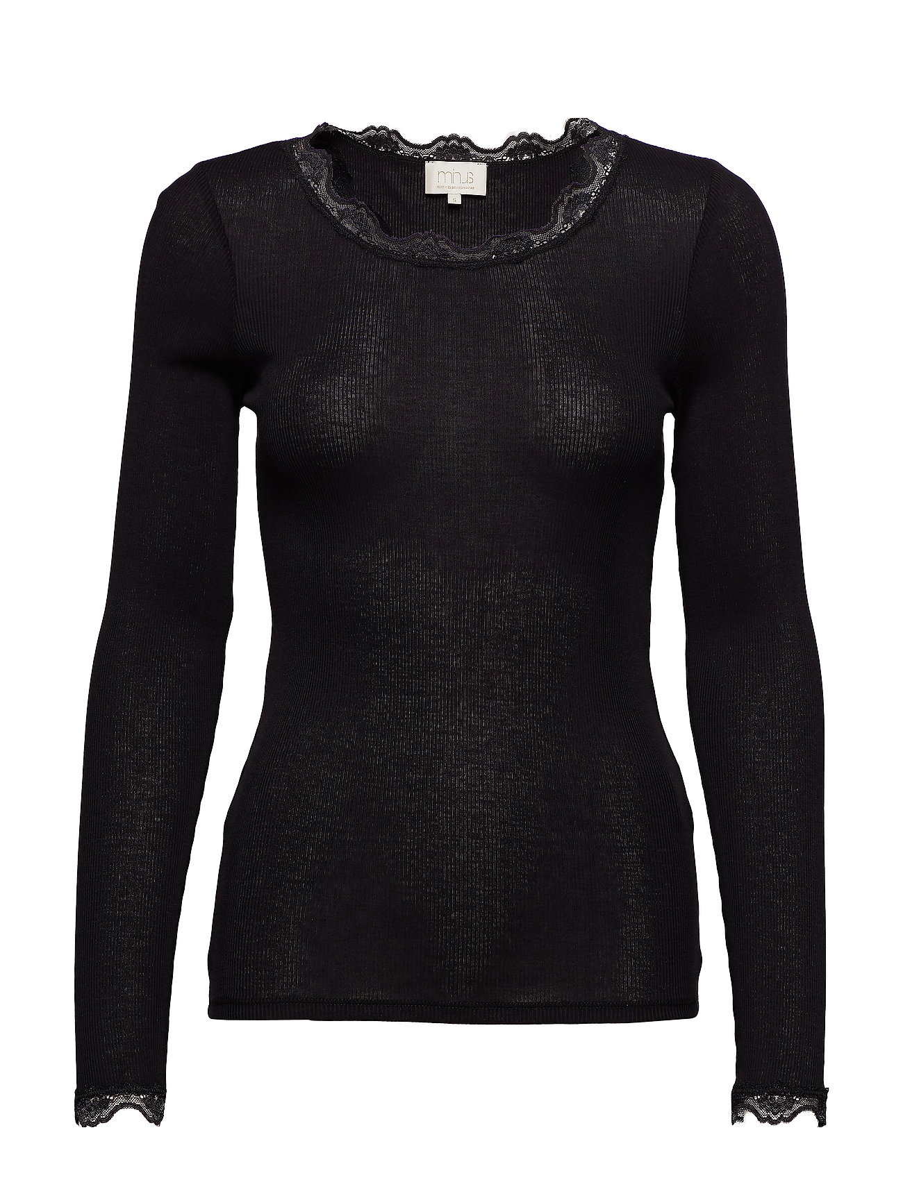 Ariel Long Sleeve T Shirts Tops Sleeved Zwart Minus minus kopen in de aanbieding