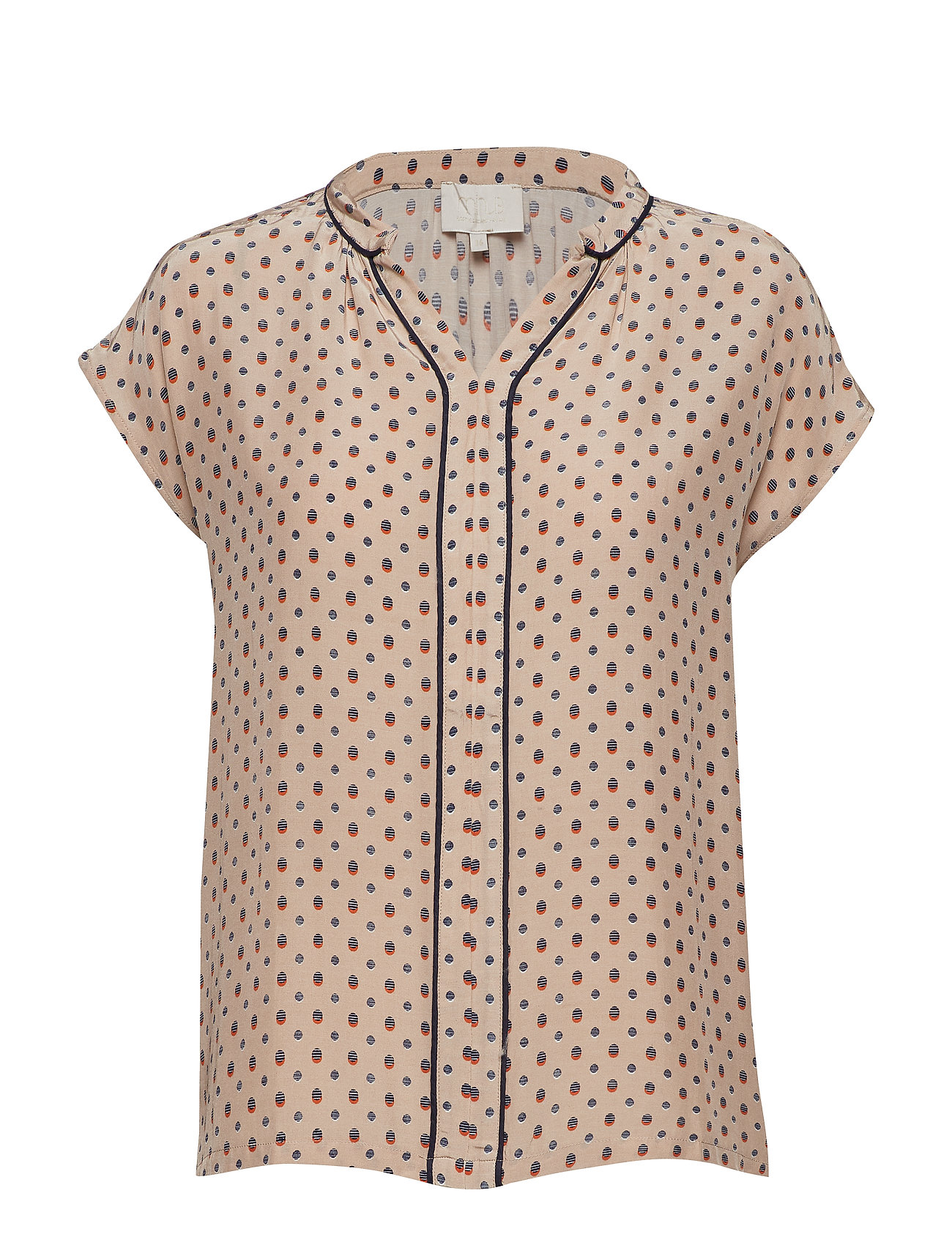 Ramona Blouse Korte Mouwen Beige Minus minus kopen in de aanbieding