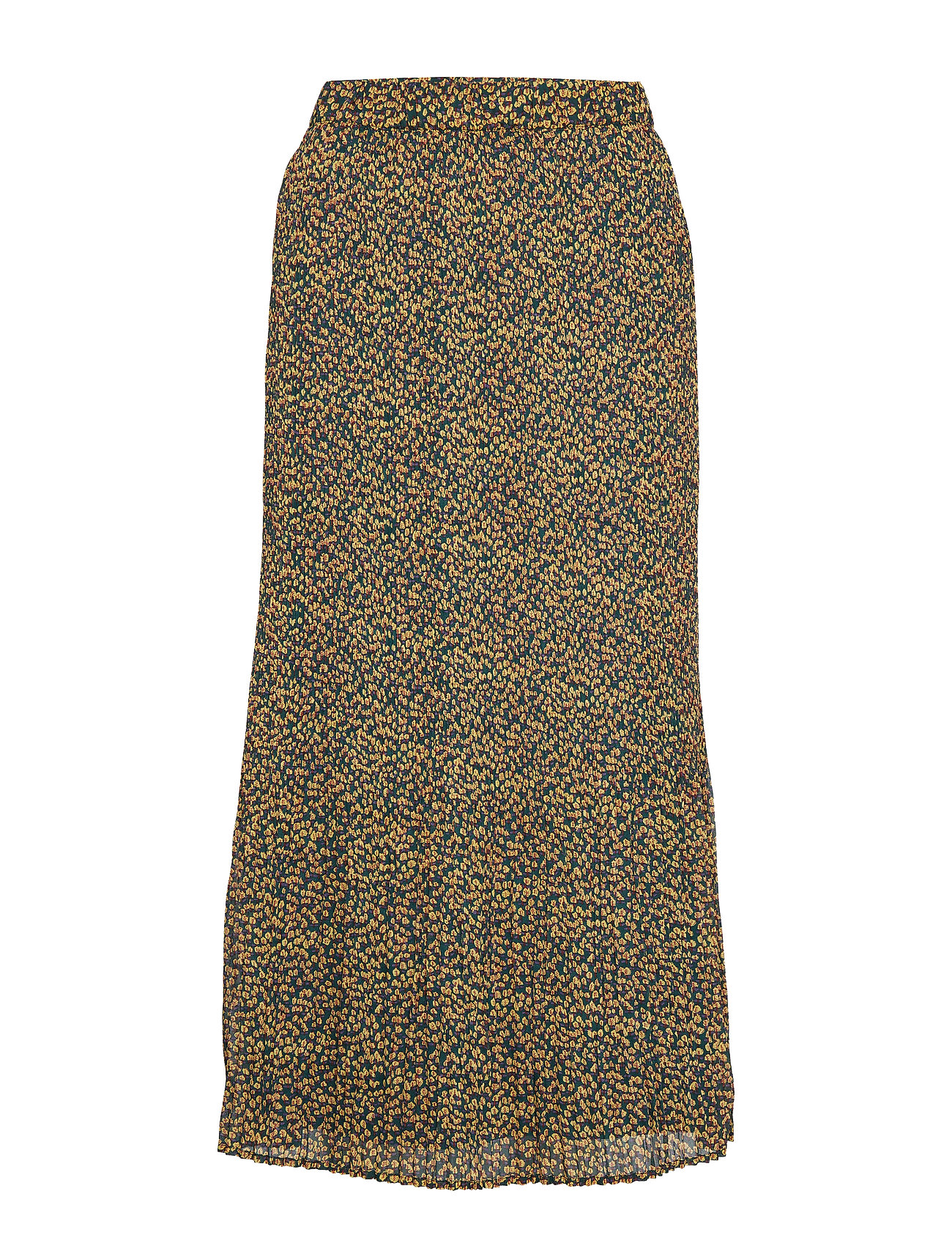 Minus Rikka Long Skirt Knälång Kjol Brun [Color: FLOWER FIELD PRINT ][Sex: Women ][Sizes: 36 ]