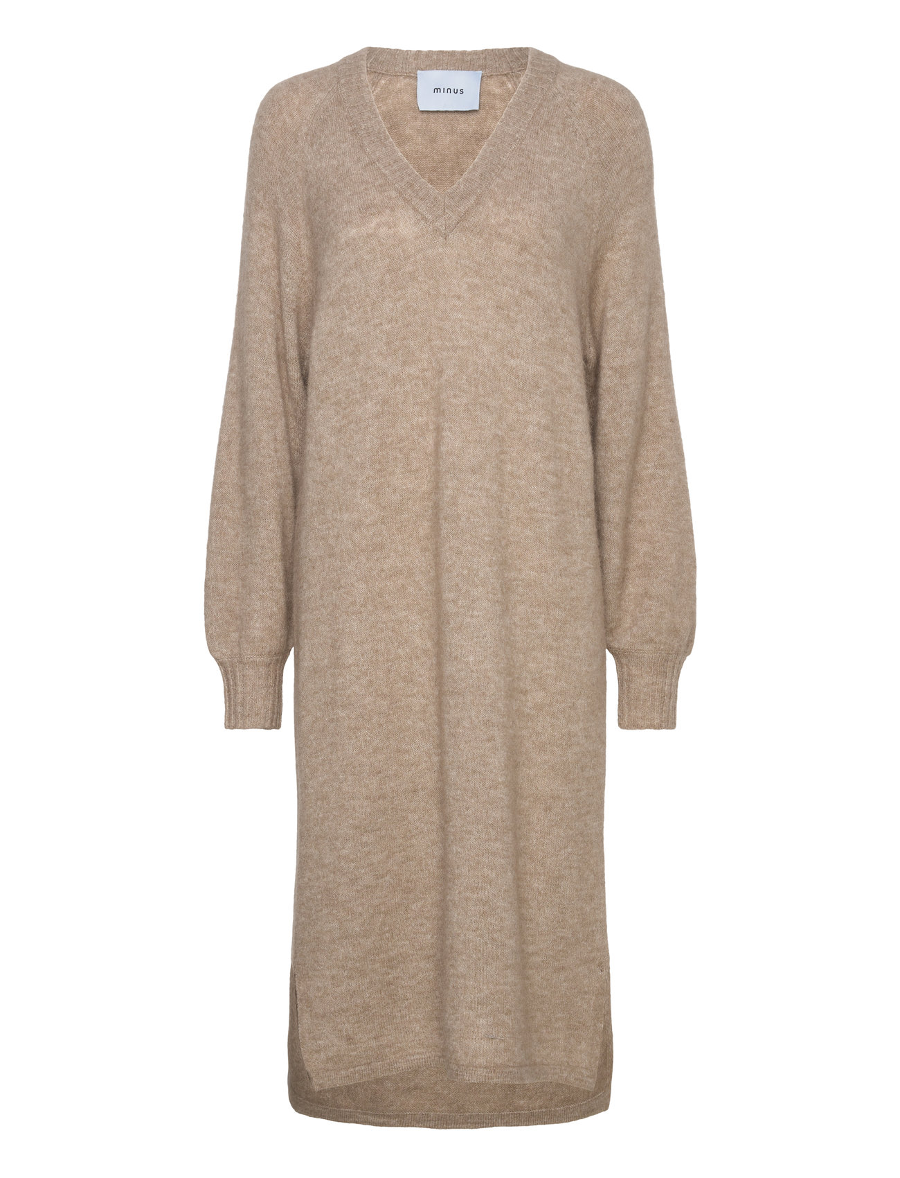 Minus Filina V- Neck Knit Dress Beige