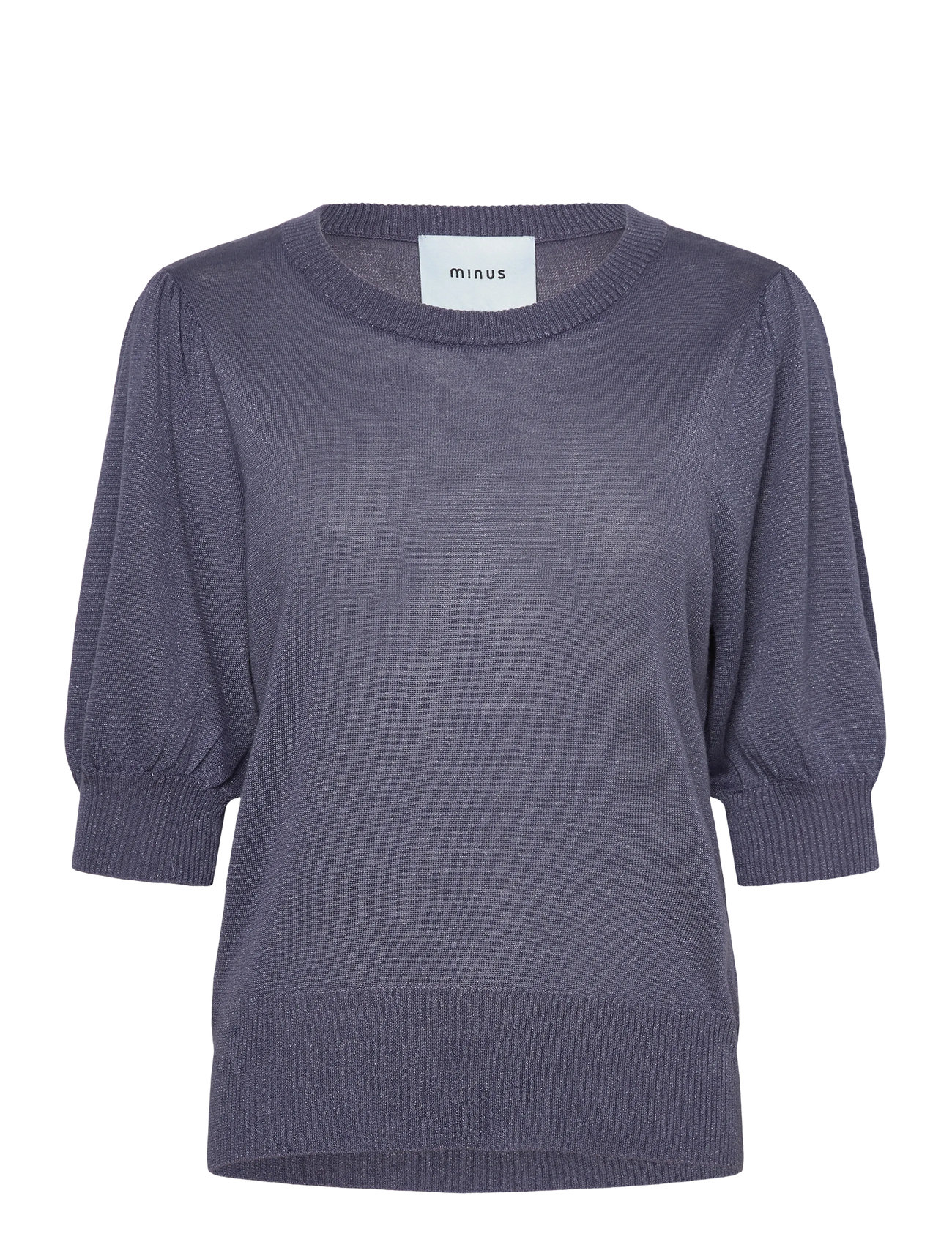 MINUS Msliva Puff Sleeve Metallic Knit Pu Navy - XL - Damen