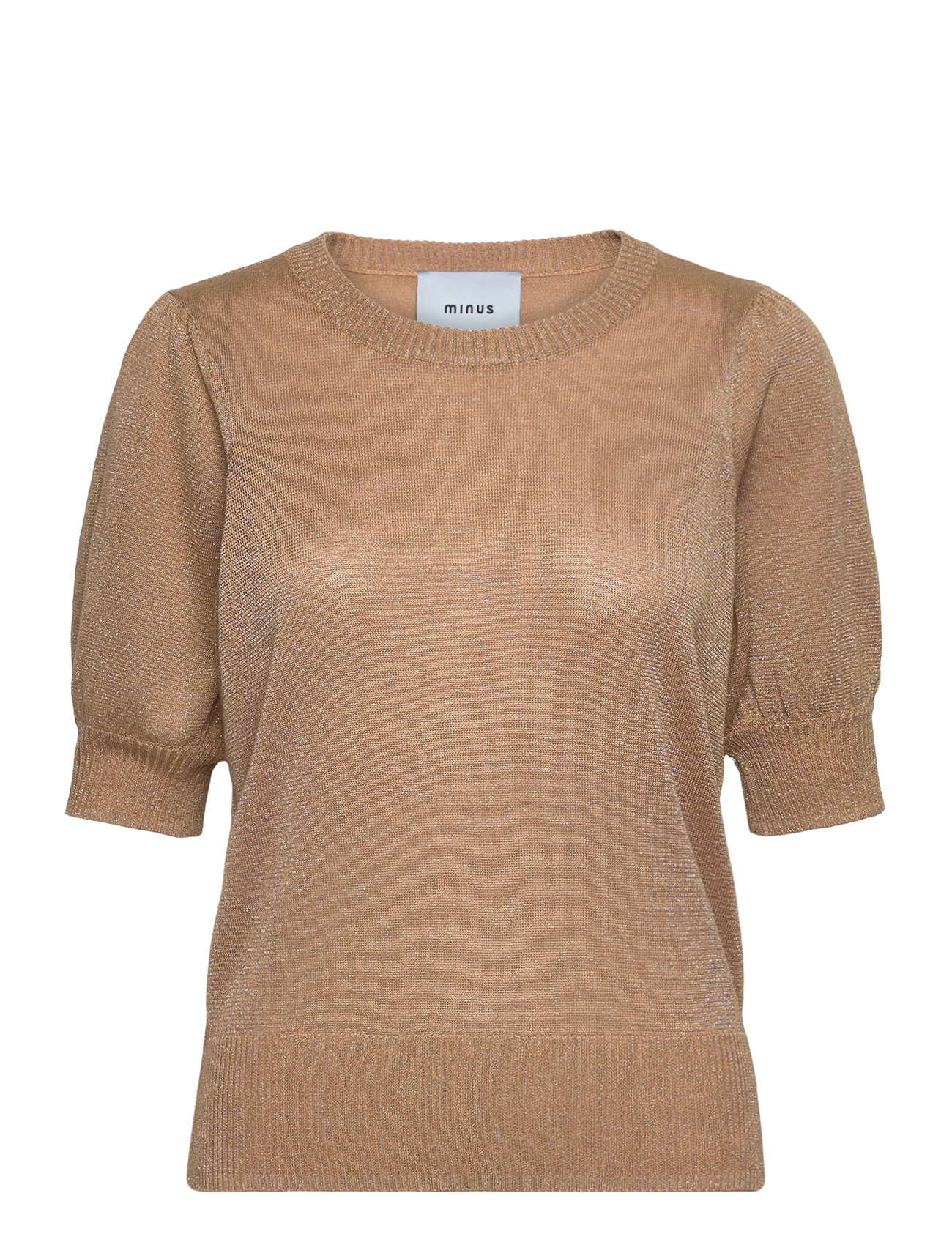 MINUS Msliva Puff Sleeve Metallic Knit Pu Beige - S - Damen