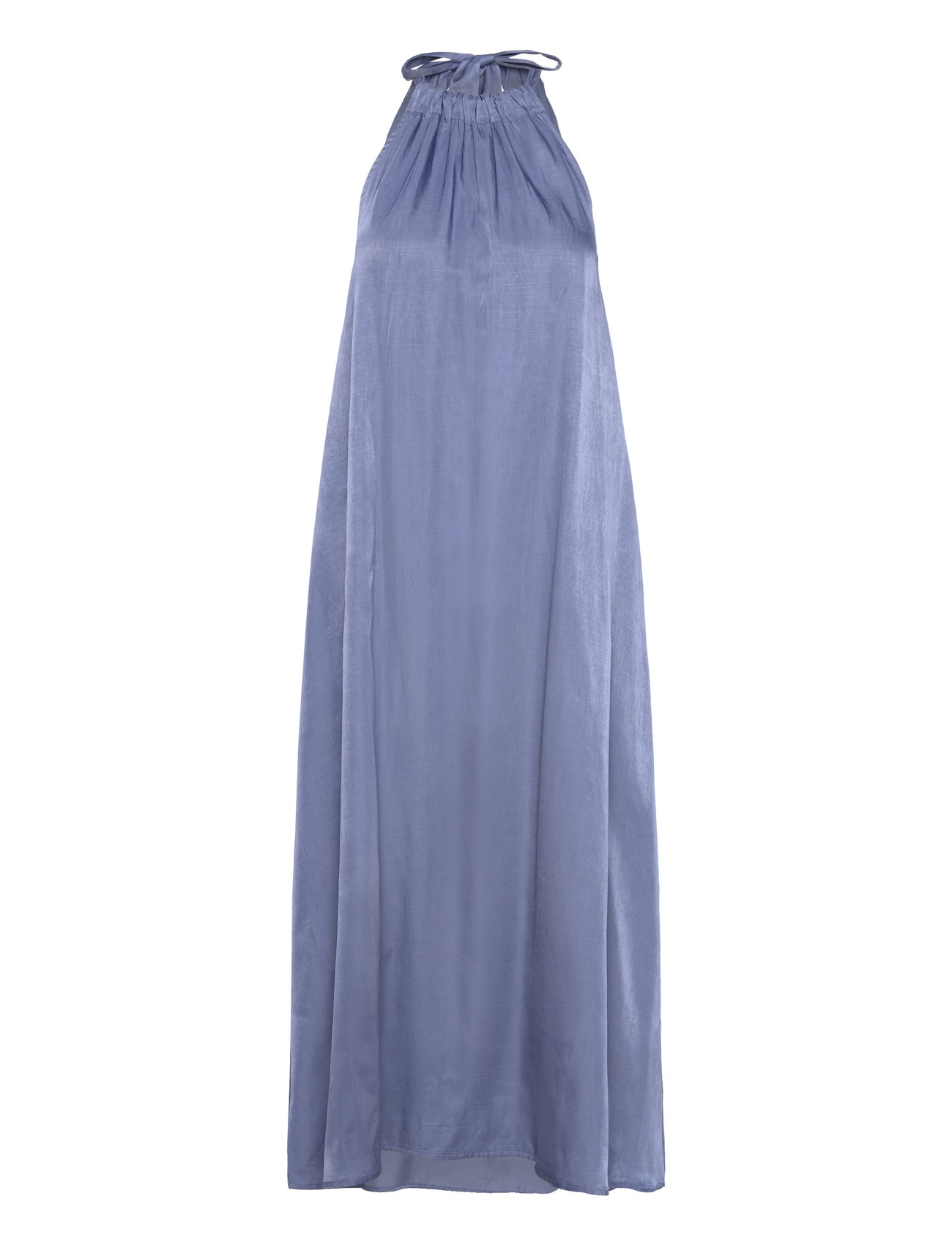 Msvimia Halter Neck Dress Knelang Kjole Blue Minus