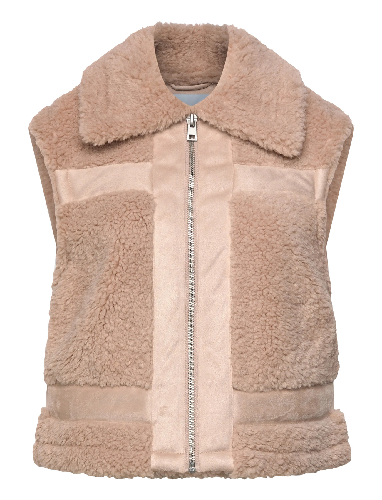 MINUS Msalda Kunstpelz Vest Beige - 44 - Damen