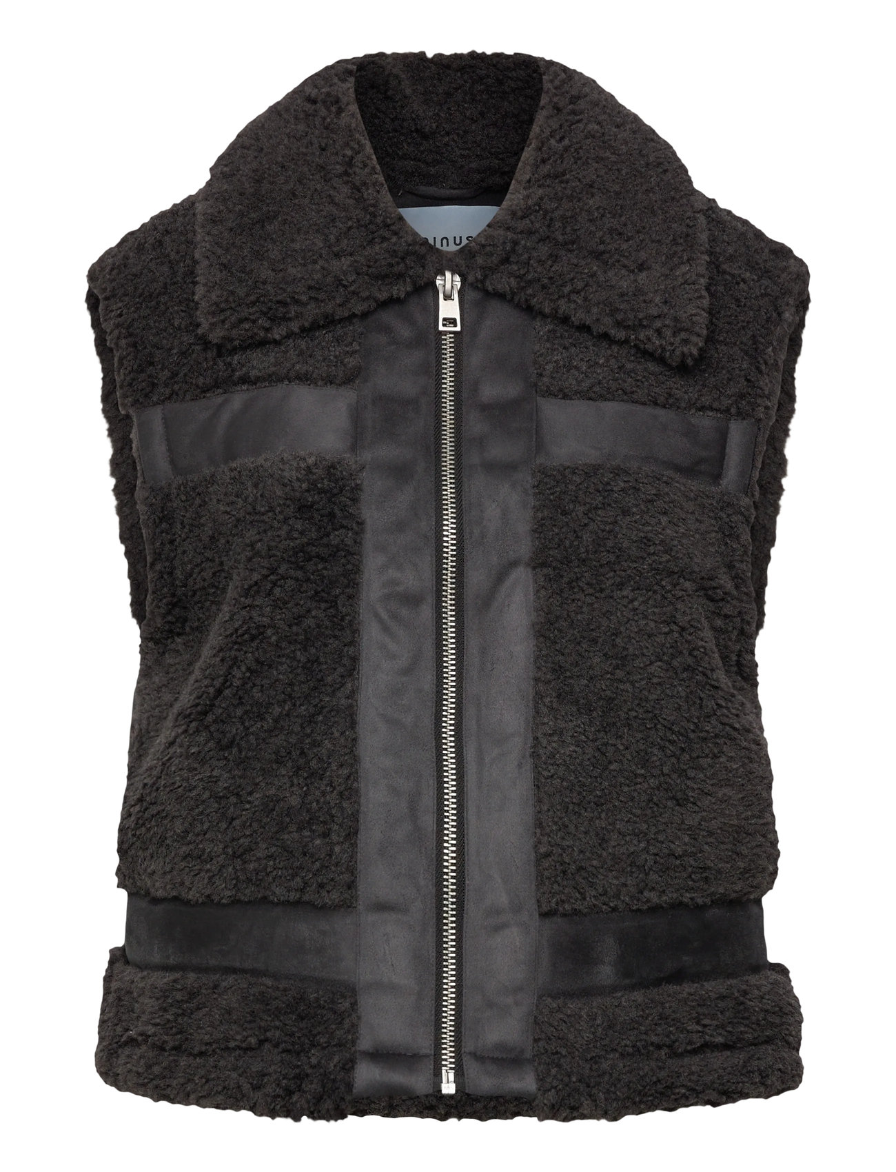 MINUS Msalda Kunstpelz Vest Schwarz - 36 - Damen