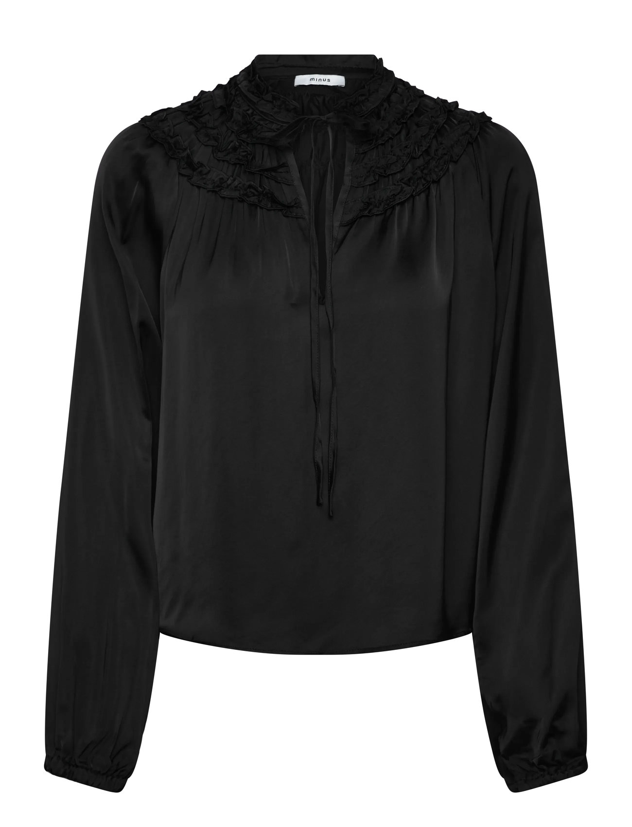 Minus Msannasofie Blouse, 40, Black, Bluser > Langærmede, Dame