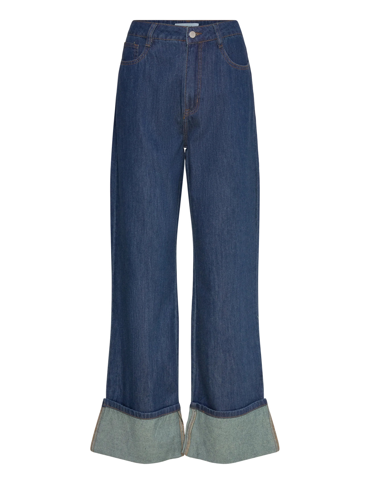 Minus Msbora Fold Up Pant, 36, Blue, Jeans > Vidde, Dame